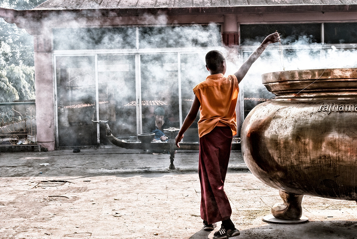Bodhgaya - Enfant moine