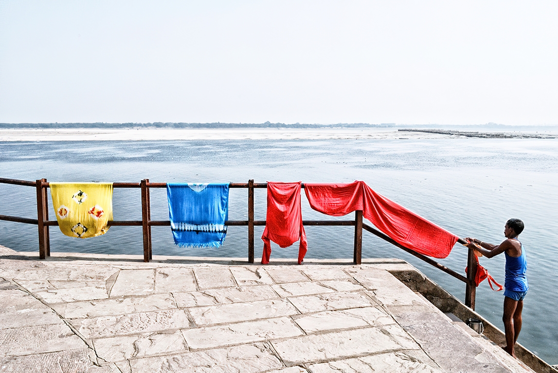 Varanasi - Sechage linge